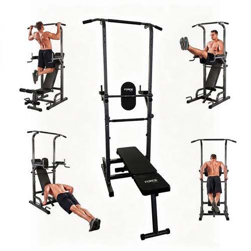 Estación Fitness Multifuncional Force By Gadnic 150kg Multigimnasio Dominadas Fondos - 0