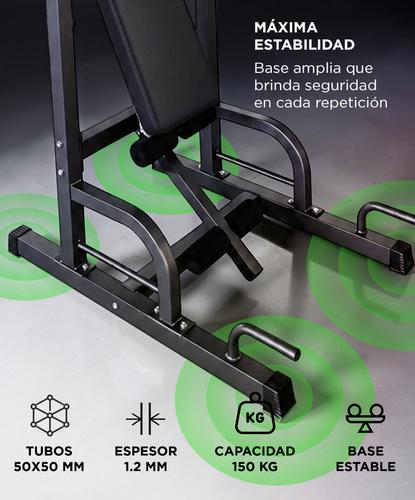 Estación Fitness Multifuncional Force By Gadnic 150kg Multigimnasio Dominadas Fondos - 3
