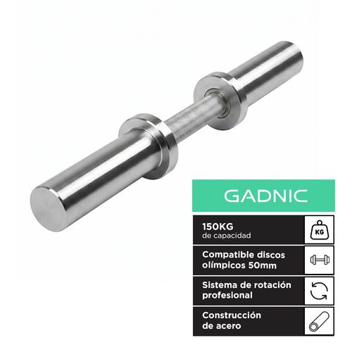 Mancuerna Olímpica GADNIC 5.6 Kg 50mm Acero Profesional Peso Ajustable - 0