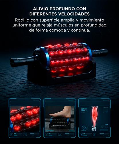 Rodillo Masajeador Eléctrico Force By Gadnic Alivio Muscular Múltiples Niveles De Velocidad  - 3