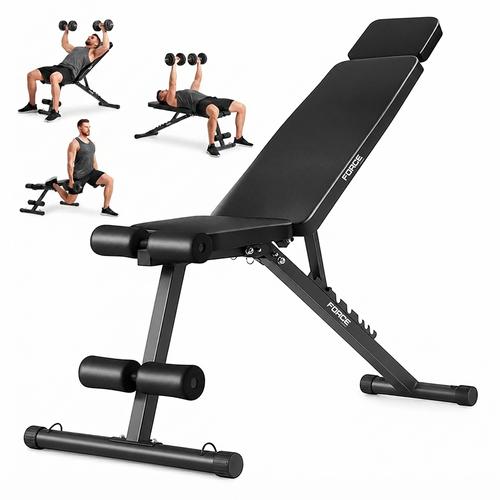 Banco De Gimnasio Force By Gadnic Respaldo Ajustable Multiangular Plegable - 0