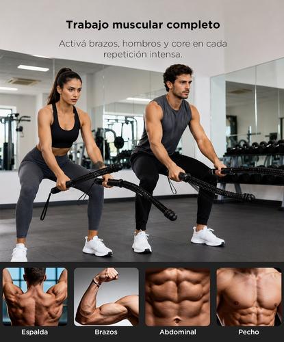 Cuerdas De Batalla Sin Anclaje Force By Gadnic Portátil Entrenamiento Multifunción - 2