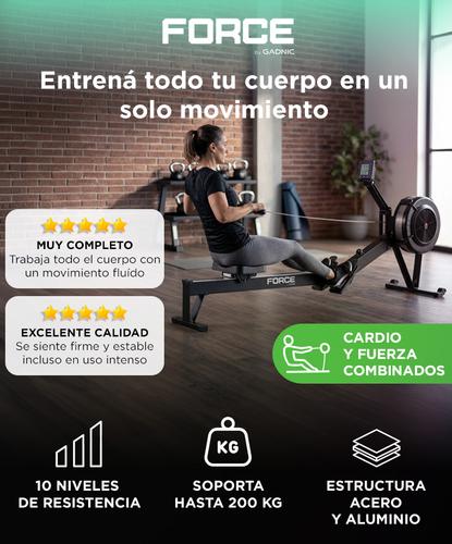 Máquina de Remo Force By Gadnic Resistencia Ajustable 200kg Fitness Entrenamiento - 1