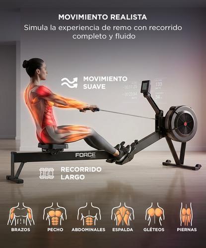 Máquina de Remo Force By Gadnic Resistencia Ajustable 200kg Fitness Entrenamiento - 3