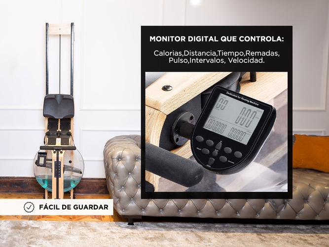 Máquina de Remo Force By Gadnic Profesional Resistencia por Agua con Display - 3