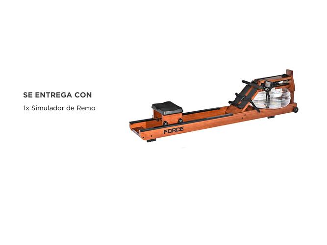Máquina de Remo Force By Gadnic Profesional Resistencia por Agua con Display - 6