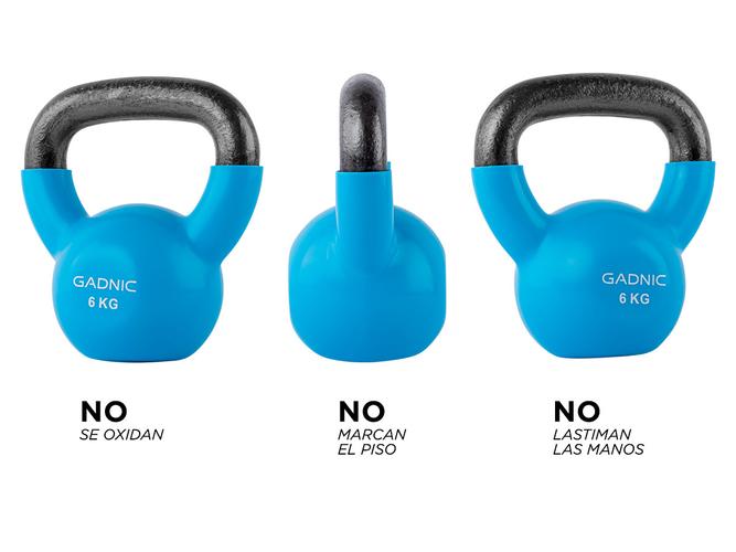  Pesa Rusa Kettlebell Gadnic 6KG Vinil Fitness - 4