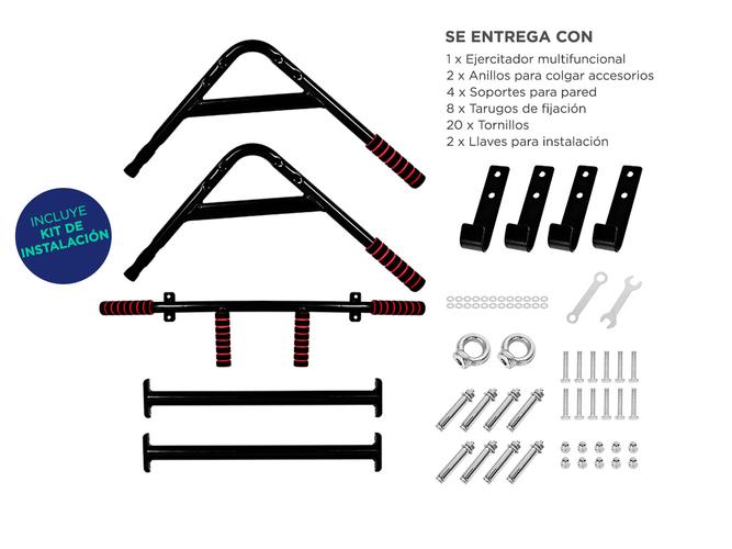 Barra Dominadas Fitness Profesional Ejercicio Multygym Entrenamiento - 5