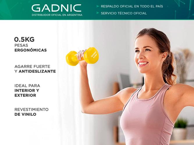  Mancuerna 0,5KG Gadnic Pesas Con Revestimiento De Vinilo - 1