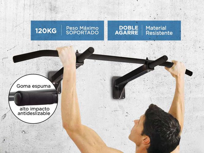 Barra Dominadas Gadnic de Pared Agarres de Alto Impacto Hasta 120kg - 3