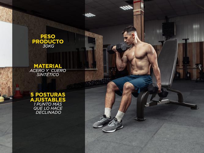 Banco De Ejercicios Regulable Gadnic Multiangular Gym  - 2
