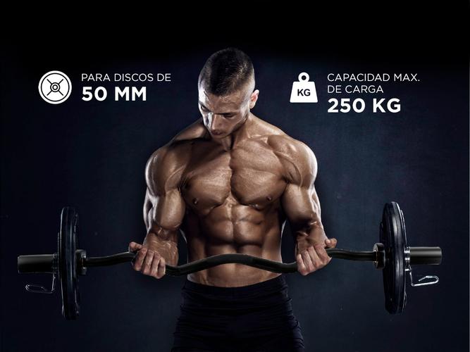 Barra Olimpica Ez Gadnic W147 C/Topes - 4