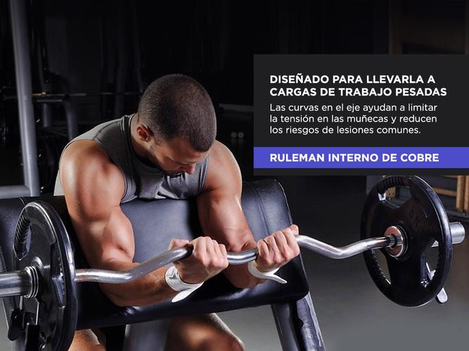 Barra Olímpica W Gadnic Force Bíceps Gimnasio + Topes  - 2