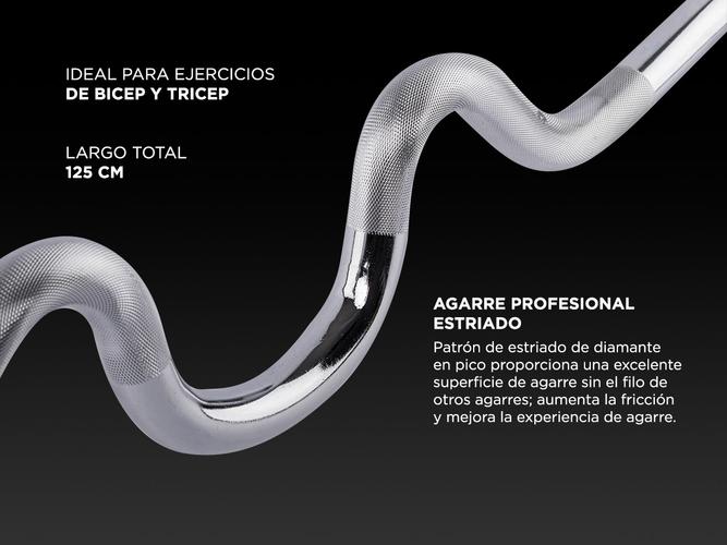Barra Olímpica W Gadnic Force Bíceps Gimnasio + Topes  - 4