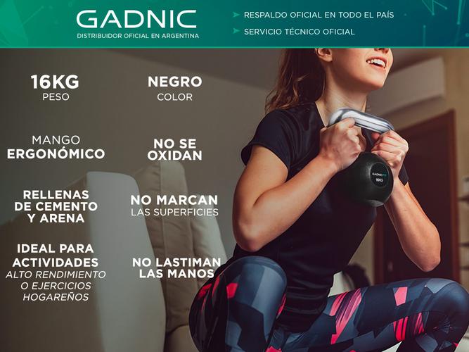 Pesa Rusa Kettlebell Gadnic 16KG Fitness Usado - 1