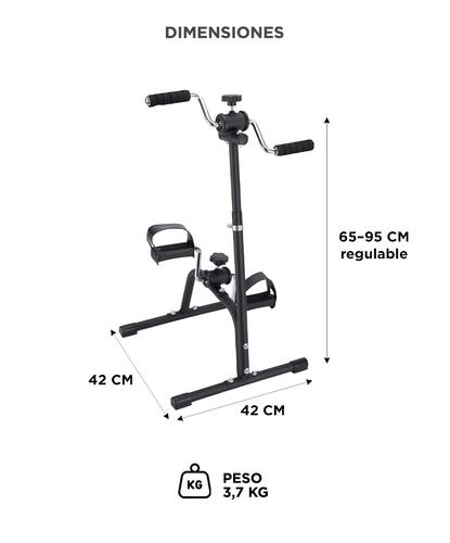 Bicicleta Fija Gadnic F-3050 Resistencia Ajustable Piernas y Brazos Rehabilitación y Cardio - 4