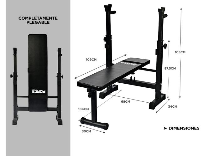 Banco Press Plano Gadnic Regulable Pecho Fondos Abdominales  - 5