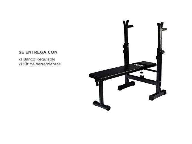 Banco Press Plano Gadnic Regulable Pecho Fondos Abdominales  - 6