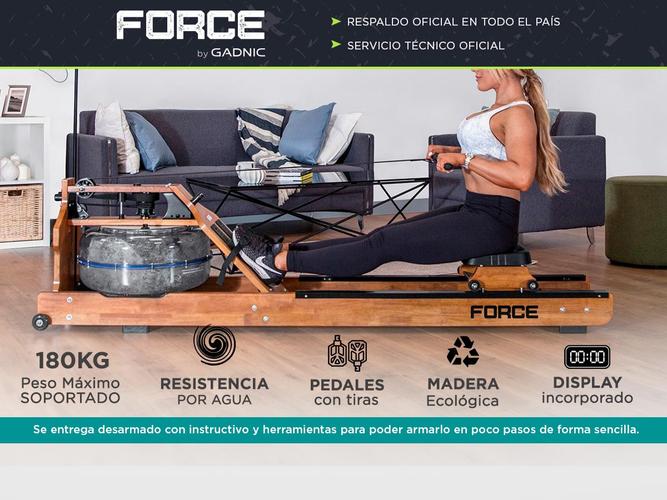 Maquina Simulador Remo Gadnic Fit WR66 Agua Profesional - 1