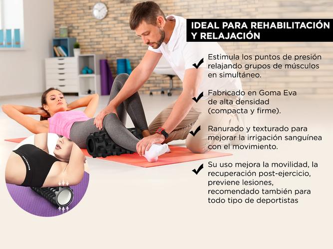 Kit Rolo Yoga Fitnes + Bandas Resistencia + Palo Masajeador - 2
