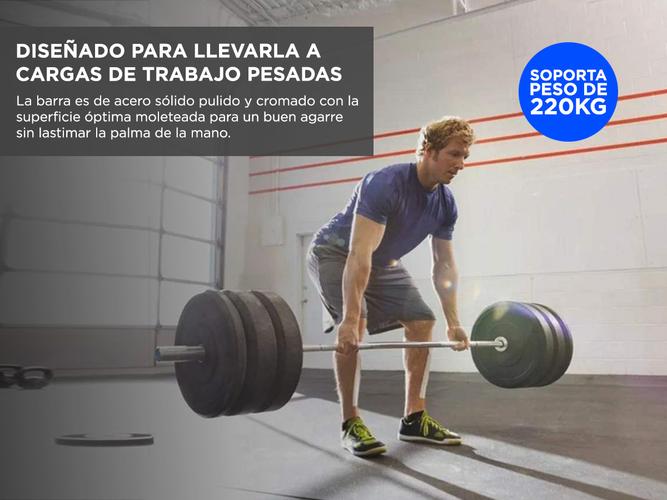 Barra Olimpica Gadnic 1,7 Metros Profesional 12kg - 3