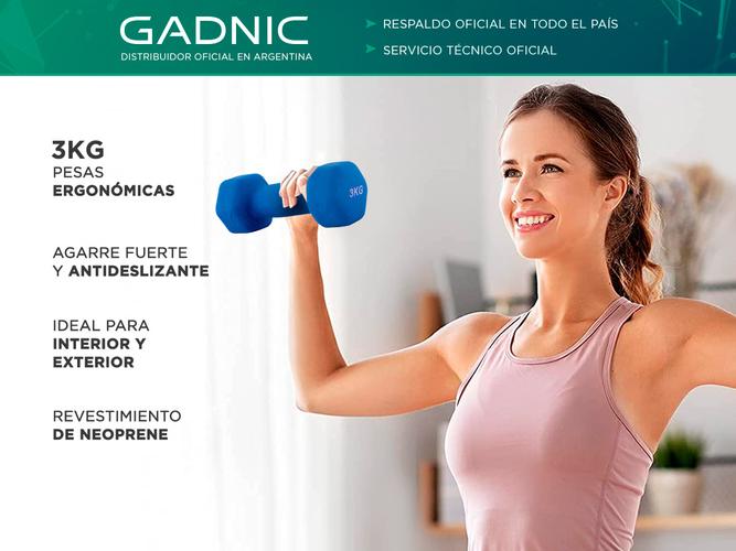 Mancuerna Pesa de 3 Kg Gadnic F2083K Recubierta  - 1