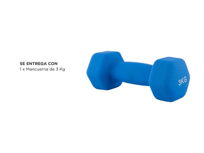 Mancuerna Pesa de 3 Kg Gadnic F2083K Recubierta  - 4