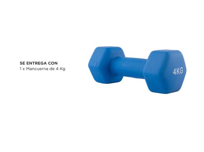 Mancuerna Pesa de 4 Kg Gadnic F2094K Recubierta  - 4