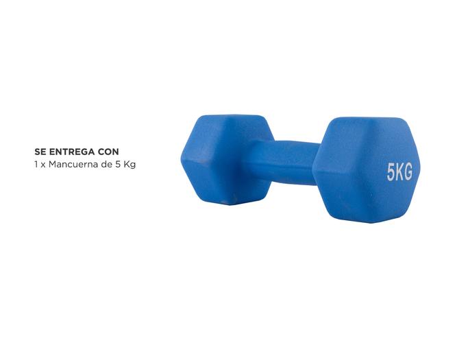 Mancuerna Pesa de 5 Kg Gadnic F2105K Recubierta  - 4