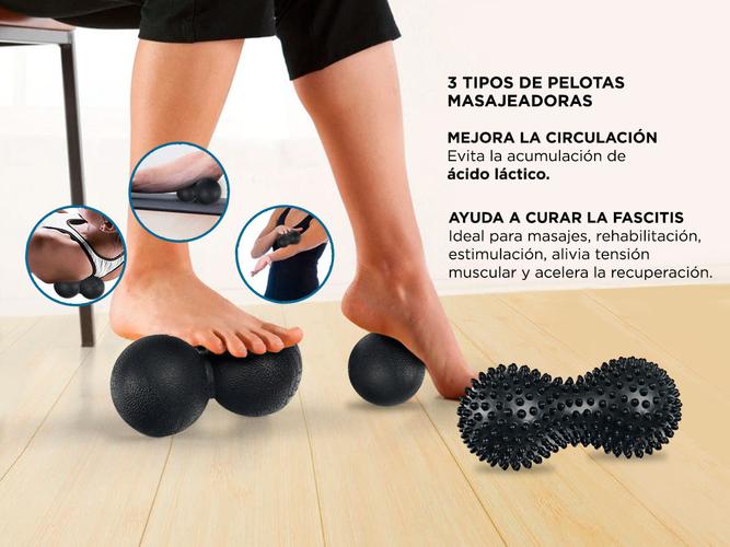 Kit de Entrenamiento Gadnic Rolo Yoga + Doble Bola + Bola Pie + Doble Bola Con Picos - 3
