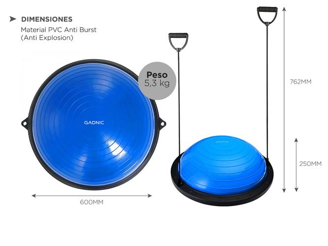 Bosu Media Esfera 60cm Media Esfera Balance Equilibrio  - 4