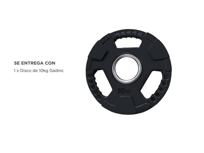 Disco de Goma de 10 Kg Con Agarre Gadnic  - 6