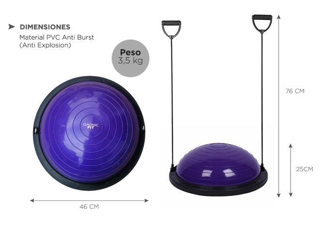 Bosu Media Esfera 46cm Media Esfera Balance Equilibrio  - 4