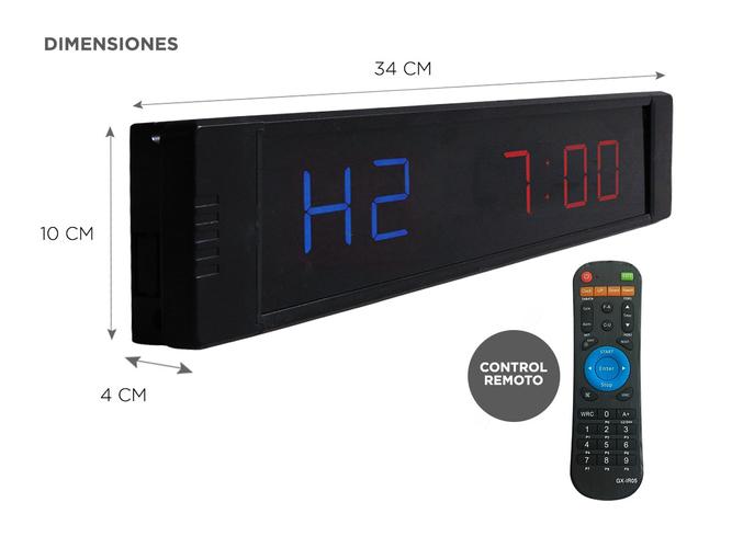 Reloj Timer Gadnic Crossfit Led 6 Digitos 1.8 - 4
