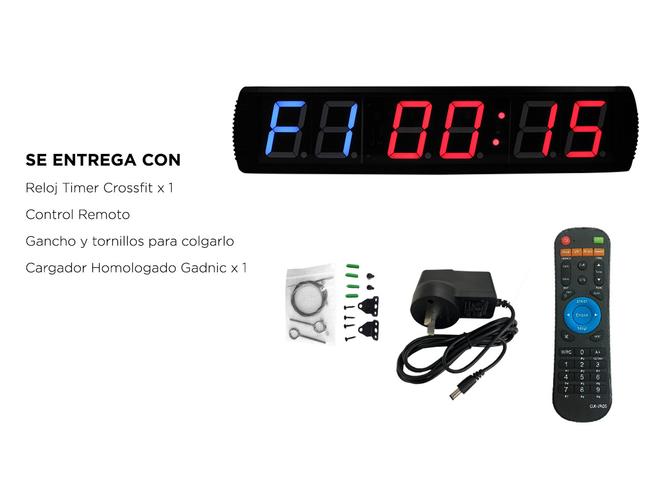 Reloj Timer Gadnic Crossfit Led 6 Digitos 1.8 - 5