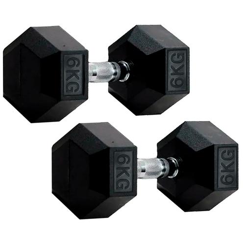 Mancuernas Hexagonale Gadnic Fit 6KG Goma 12kg Totales - 0