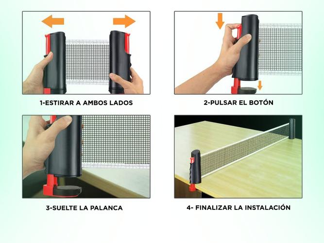 Set Ping Pong Gadnic 2 Paletas + 3 Pelotas + Red Retráctil  - 3