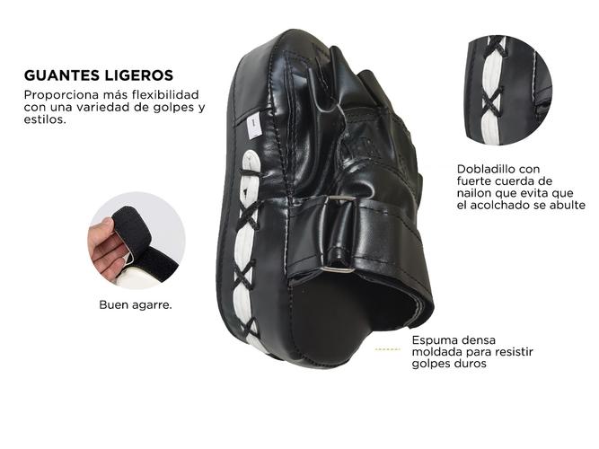 Guantes Foco Boxeo Gadnic Manoplas Curvo Profesional  - 3