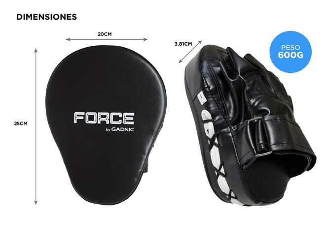Guantes Foco Boxeo Gadnic Manoplas Curvo Profesional  - 4