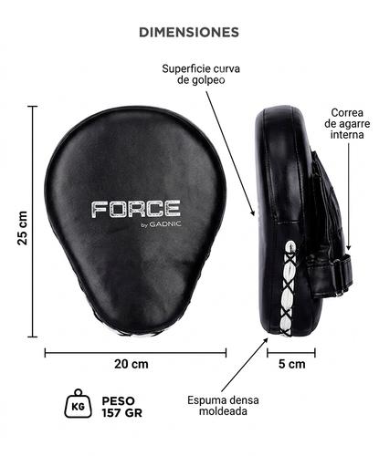 Guantes Foco Boxeo Gadnic Manoplas Curvo Profesional  - 5