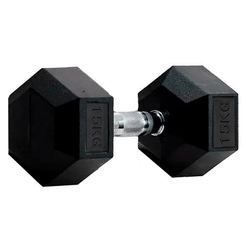 Mancuerna Hexagonal Gadnic Fit 15KG Goma  - 0