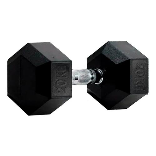 Mancuerna Hexagonal Gadnic Fit 20KG Goma  - 0