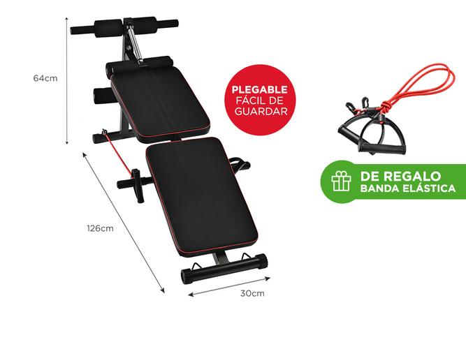 Banco De Abdominales Force Maquina Aparato Multifunción Regulable - 3