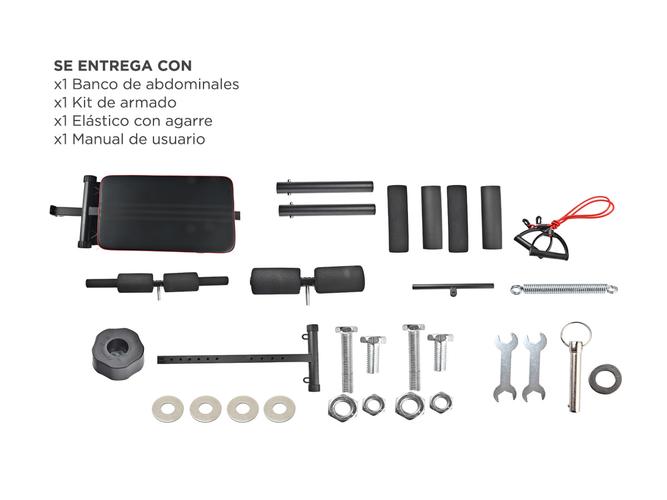 Banco De Abdominales Force Maquina Aparato Multifunción Regulable - 4