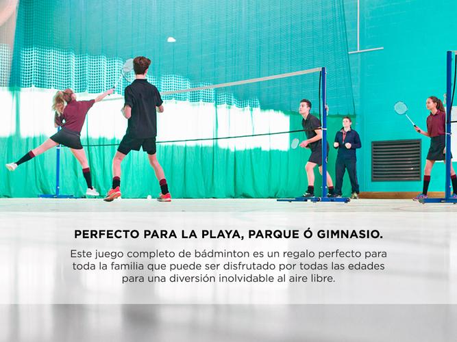 Juego De Badminton Gadnic Raquetas + Plumas + Red + Soporte + Bolso - 2