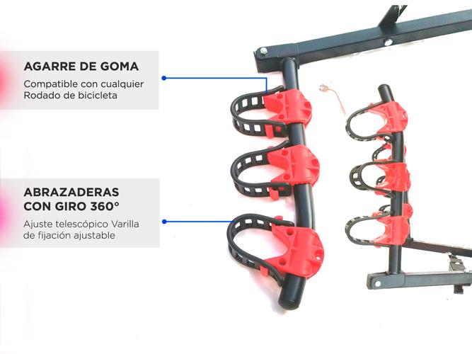 Soporte Porta bicicleta Bocha Trailer Auto Gadnic - 3