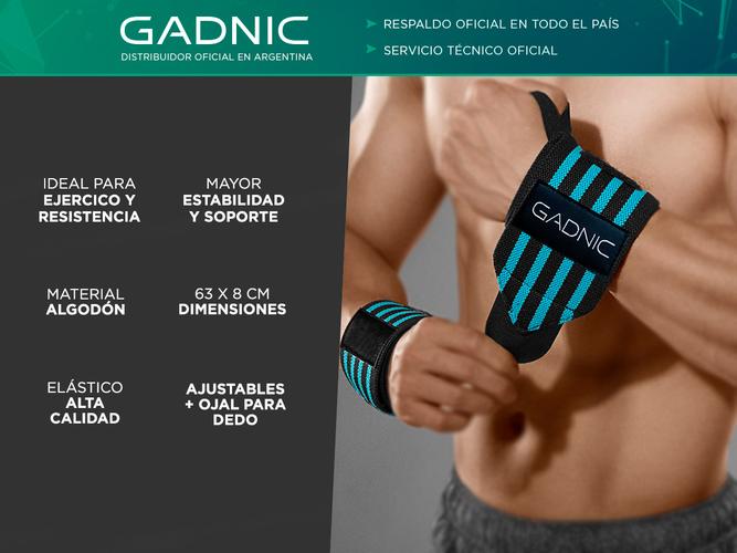 Muñequeras Elásticas Entrenamiento Gimnasio Fitness Gadnic - 1