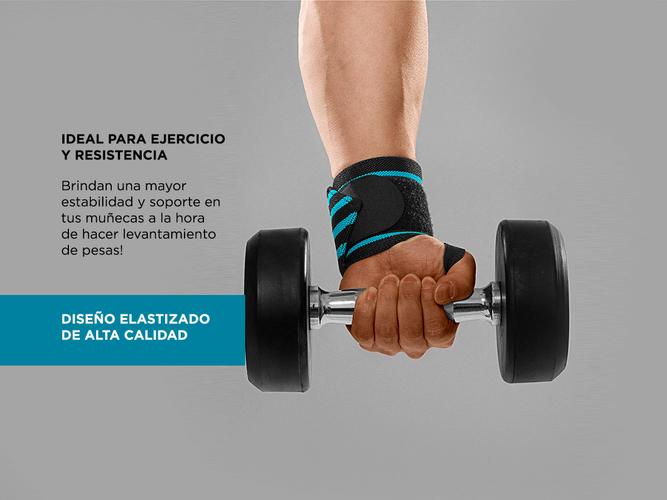 Muñequeras Elásticas Entrenamiento Gimnasio Fitness Gadnic - 2