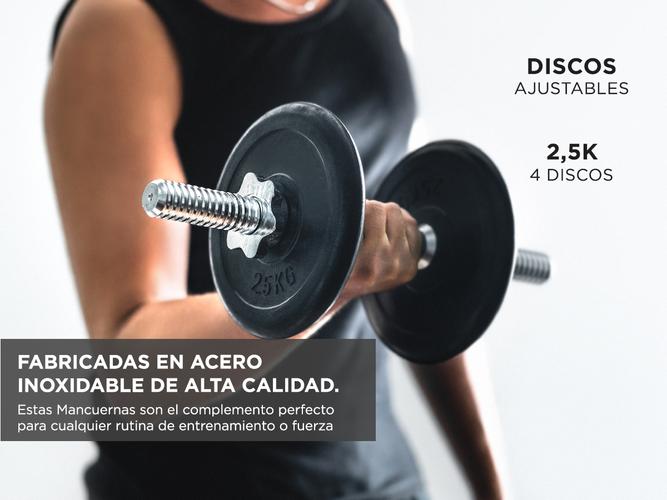 Mancuerna Acero Pintado Ajustable 12,5kg Totales - 3
