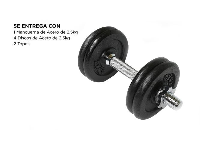 Mancuerna Acero Pintado Ajustable 12,5kg Totales - 5